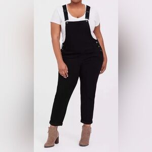 Torrid Black Denim Women's Overalls EUC
